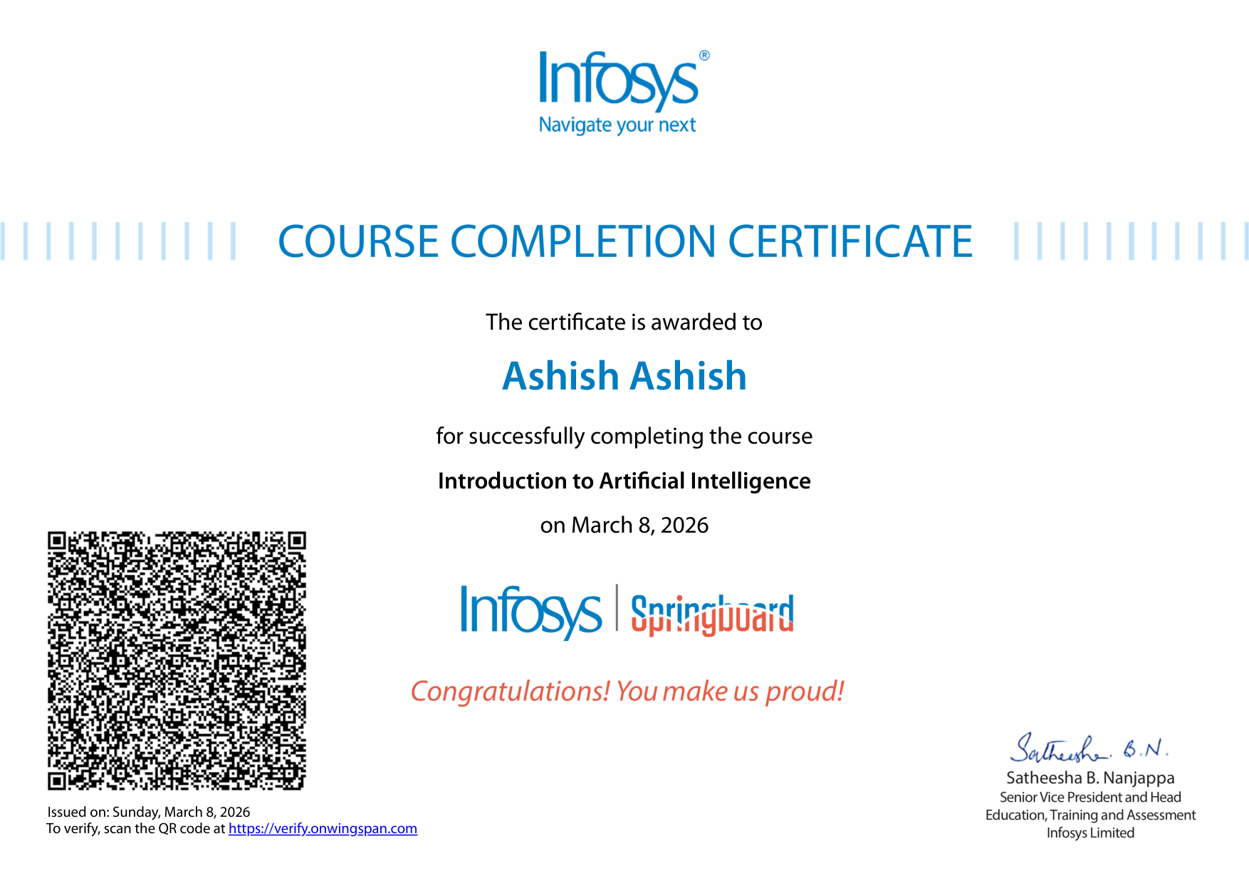 Introduction to Artificial Intelligence